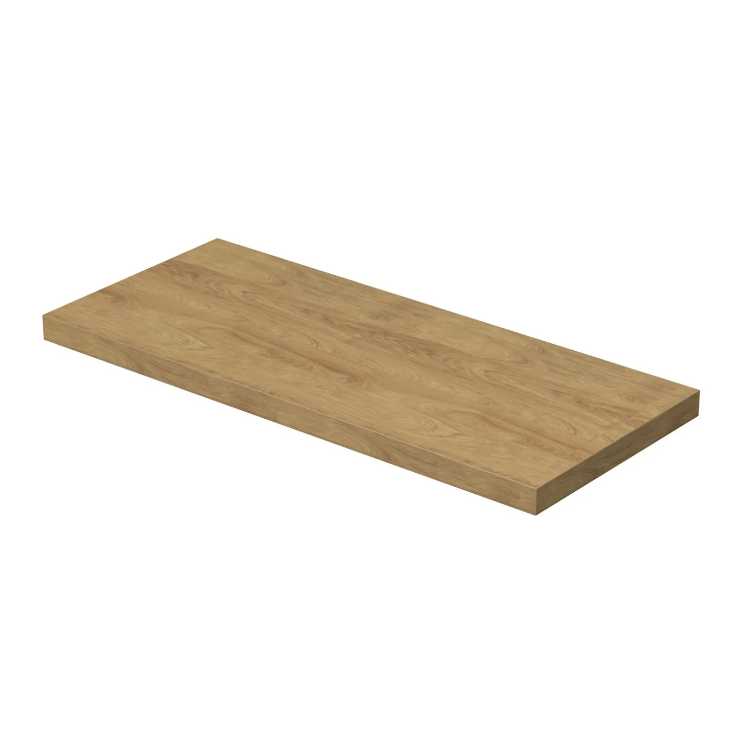 E-shop INTEDOOR Umývadlová doska BEE bez výrezu, š. 120 cm, dub Hickory