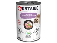Ontario Konzerva Adult s kuracím a morčacím paté 400 g