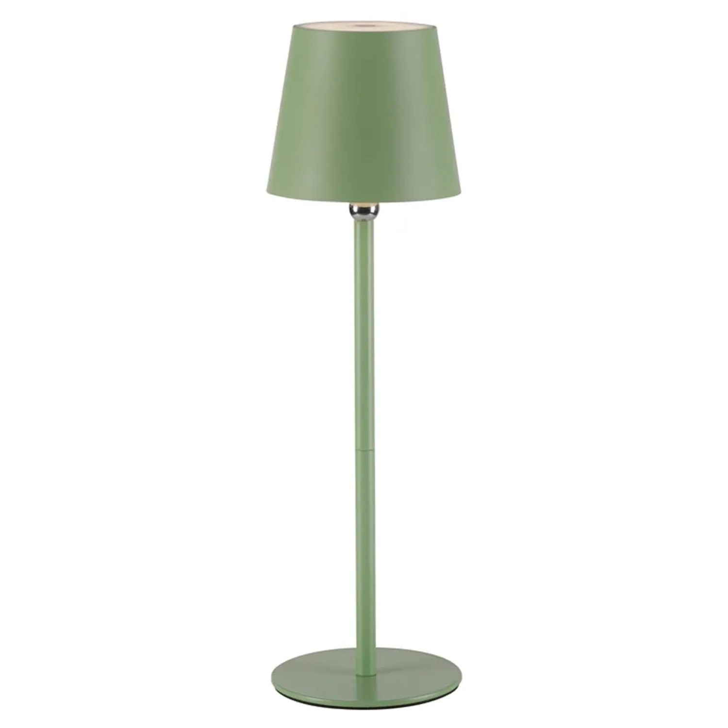 E-shop Just Light Nabíjacia stolná LED lampa Boteria, 2,5W, IP54, zelená, pr. 11 x 37cm