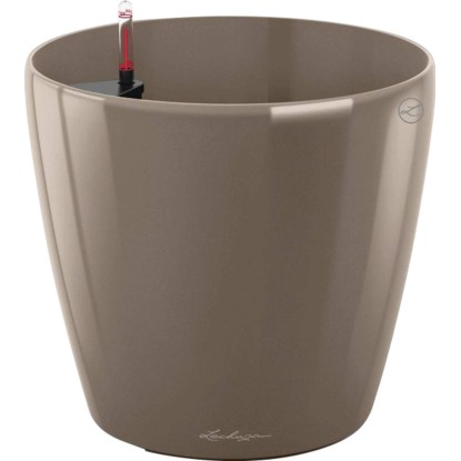 Lechuza Kvetináč Classico Premium 60, sivohnedá vysoko lesklá, pr. 60 x 56 cm