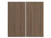 Denpanels Akustický panel WOOD dub, MDF, čierna plsť, 120 x 60 x 2 cm