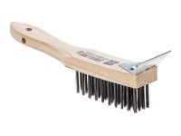 LUX Drôtená kefka so škrabkou 4 rady