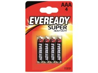 Eveready Heavy Duty Uhlíkovo - zinková batéria Micro AAA, 4 ks v balení