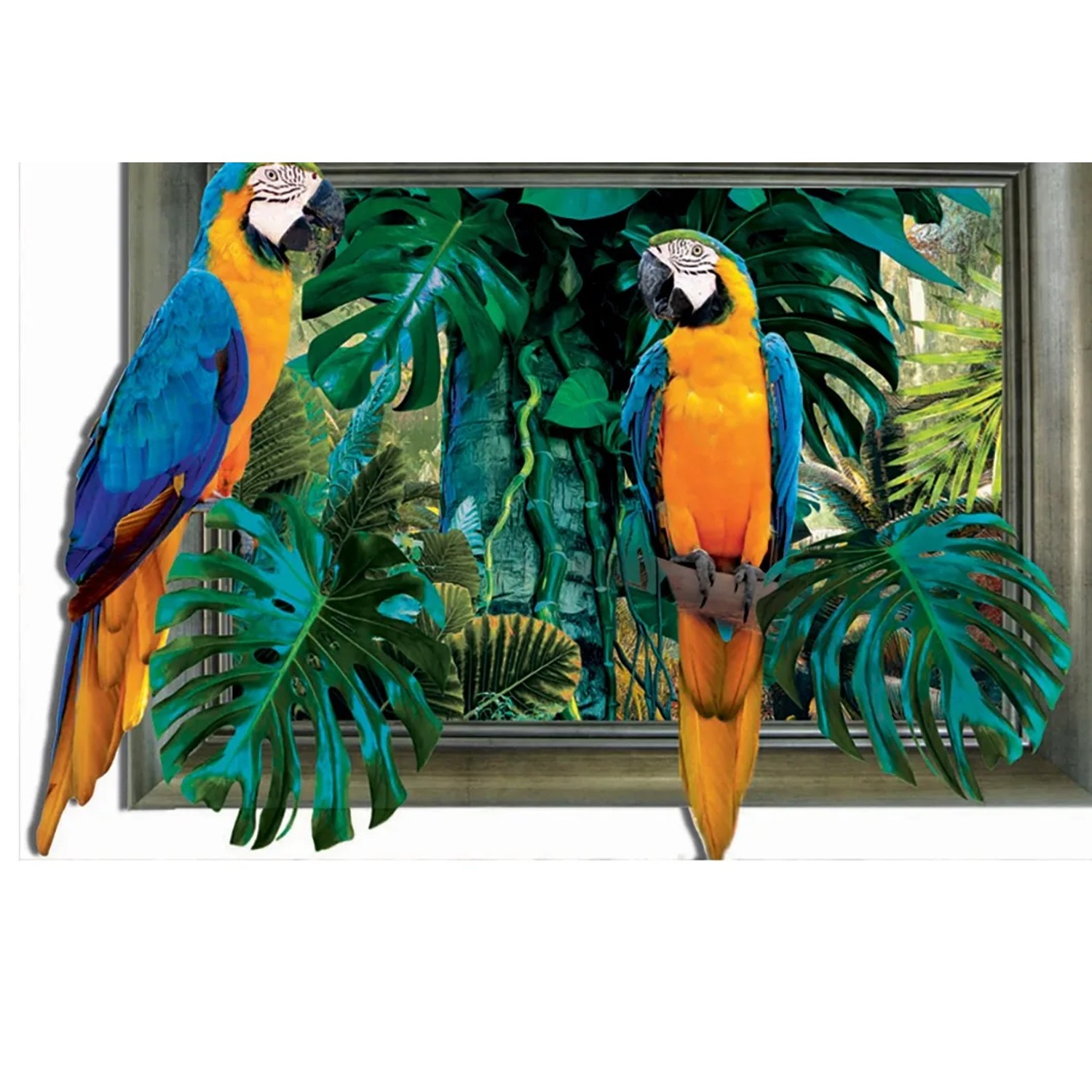 E-shop Bondecor Obraz 3D Papagáje 30 x 40 cm