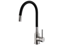 Alveus Stojanková páková drezová batéria s flexi hadicou Mintas čierna+oceľ