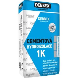 DEBBEX Cementová hydroizolácia 1K v modrom vreci. Vhodná pre vnútorné aj vonkajšie použitie.