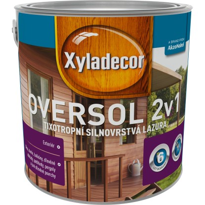 Xyladecor Tixotropná hrubovrstvá lazúra Oversol 2v1 prírodné drevo 2,5 l