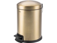 baliv Kozmetický odpadkový kôš, zlatý, kovový, 5 l