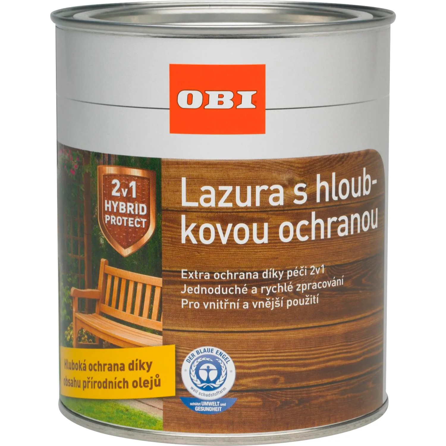 E-shop OBI Lazúra na drevo s hĺbkovou ochranou týk 750 ml