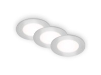 Briloner Vstavané bodové svietidlo LED 9W 350lm 4000K chróm pr. 86 x 30 mm, 3 ks