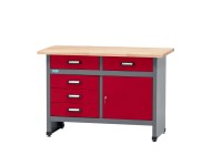 Küpper Odkladací stolík 12041, 1 dvierka/5 zásuviek (12 cm) 84 x 120 x 60 cm