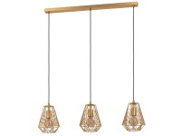 Závesné svietidlo STYPE, E27 3 x 40W, zlatistá farba