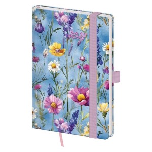 Helma 365 Týždenný vreckový diár 2027 A6 Vario Wildflower s gumičkou 10,5x14,8cm