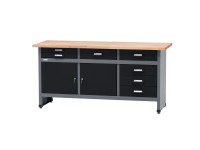 Küpper Dielenský pracovný stôl 12279, 2 dvierka/7 zásuviek 84 x 170 x 60 cm