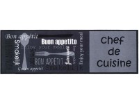 Kuchynský behúň Cook&Wash Chef 50 cm x 150 cm čierno-sivý