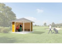 Weka Steny s posedením pre drevený záhradný altánok 651 veľ. 2