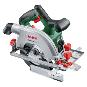 Akumulátorová okružná píla Bosch UniversalCirc 18V-53, zeleno-strieborná, 160mm kotúč na presné rezanie dreva.