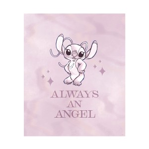 Komar nástenný obraz Stitch Always an Angel, 50x70 cm, do detskej izby.