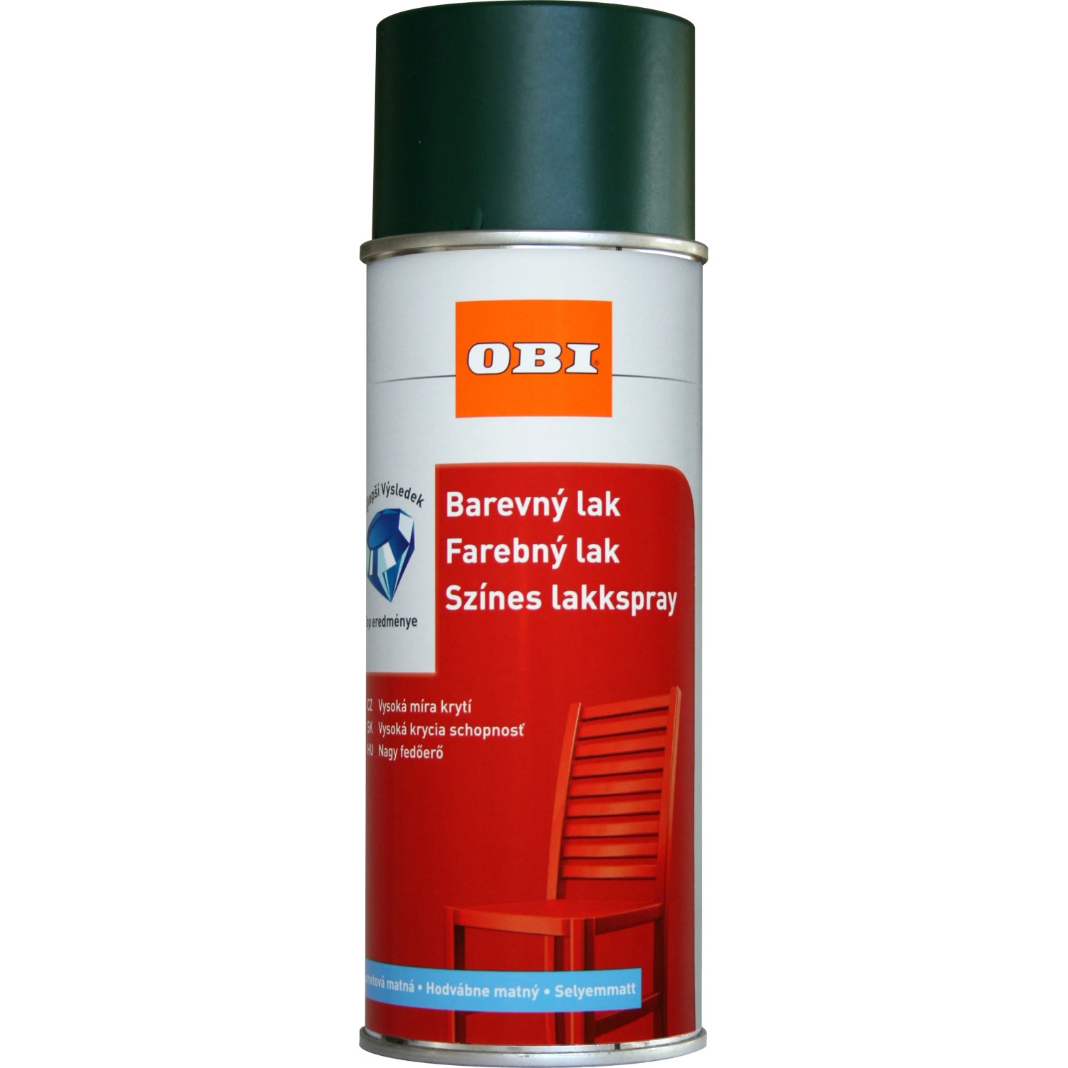 E-shop OBI Lak v spreji hodvábne matný RAL 6005 machová zelená 400 ml