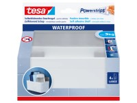 tesa Samolepiaca polička Powerstrips Waterproof, biela, 100 x 193,4 x 86,8 mm
