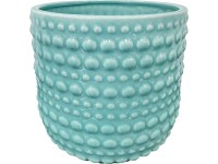 Keramický kvetináč Bubbles, modrá, pr. 14,8 x 12,5 cm