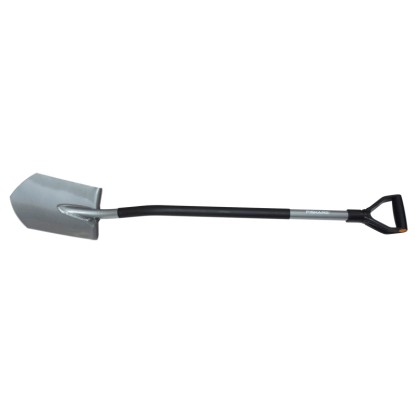 Fiskars Ergonomic Rýľ špicatý, záhradný rýľ s D-rukoväťou pre kopanie v tvrdej pôde šetrné k chrbtu.