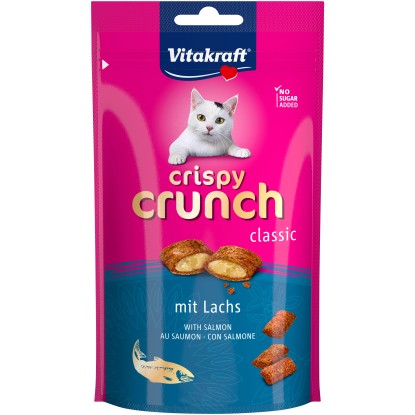 Vitakraft Chrumkavé vankúšiky pre mačky Crispy Crunch losos, 60 g