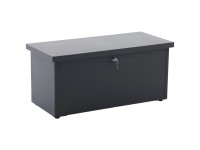 Kovový úložný záhradný box s podsedákom, antracit/sivá, 101 x 46 x 45 cm