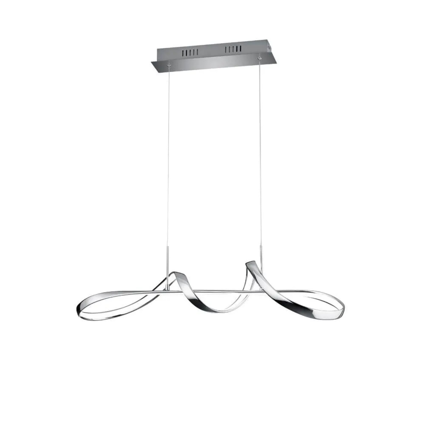 E-shop Reality Závesné LED svietidlo Perugia chróm, 150 x 81 x 46 cm