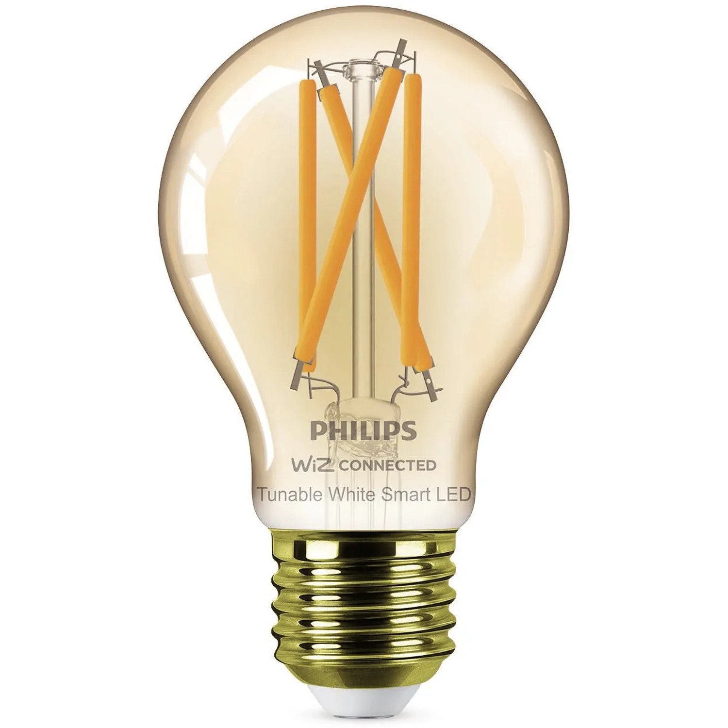 E-shop Philips Smart LED žiarovka Filament E27 A60, 7W, 640lm, 2000-5000 K, jantárová