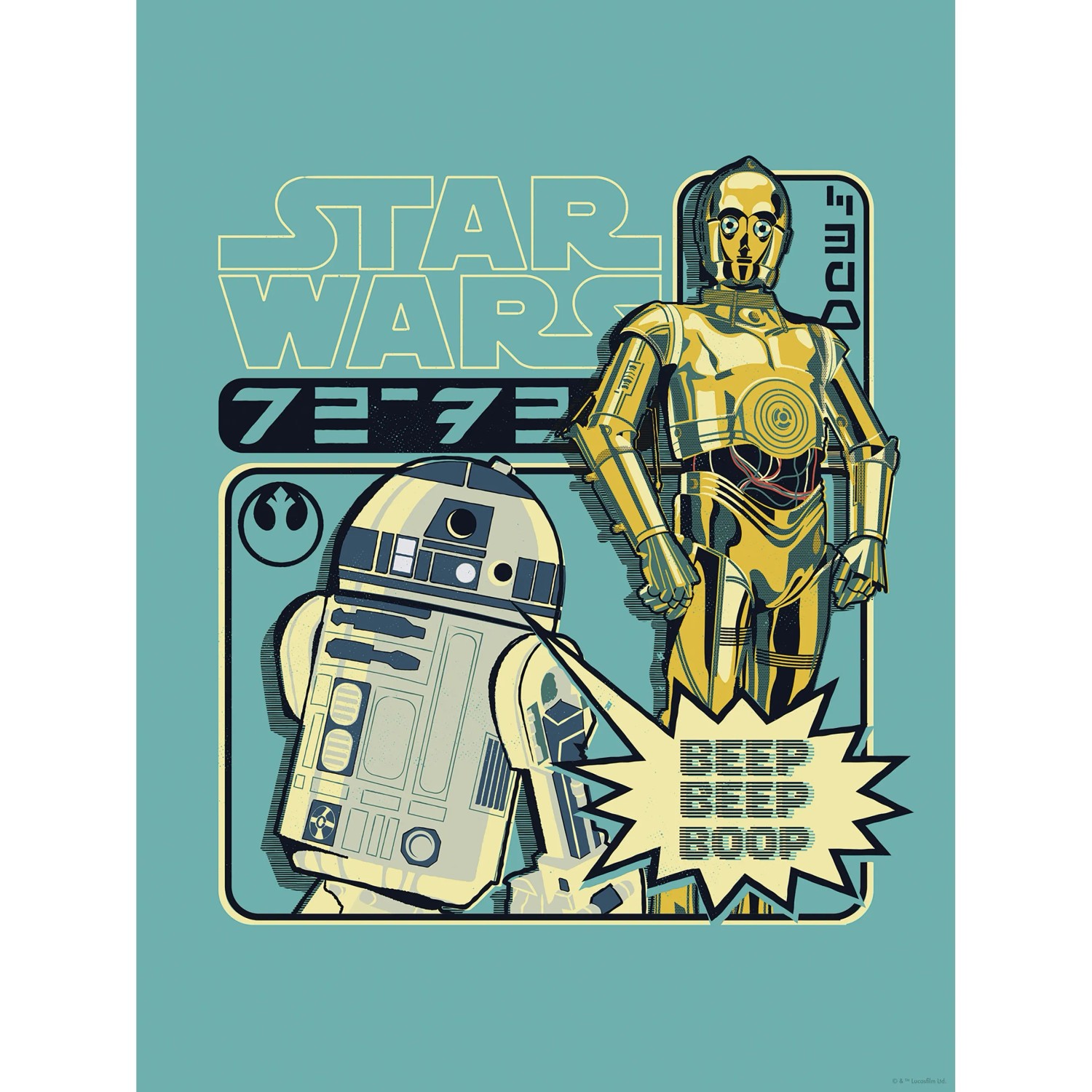 E-shop Komár Plagát Star Wars Beep Boop 30 x 40 cm