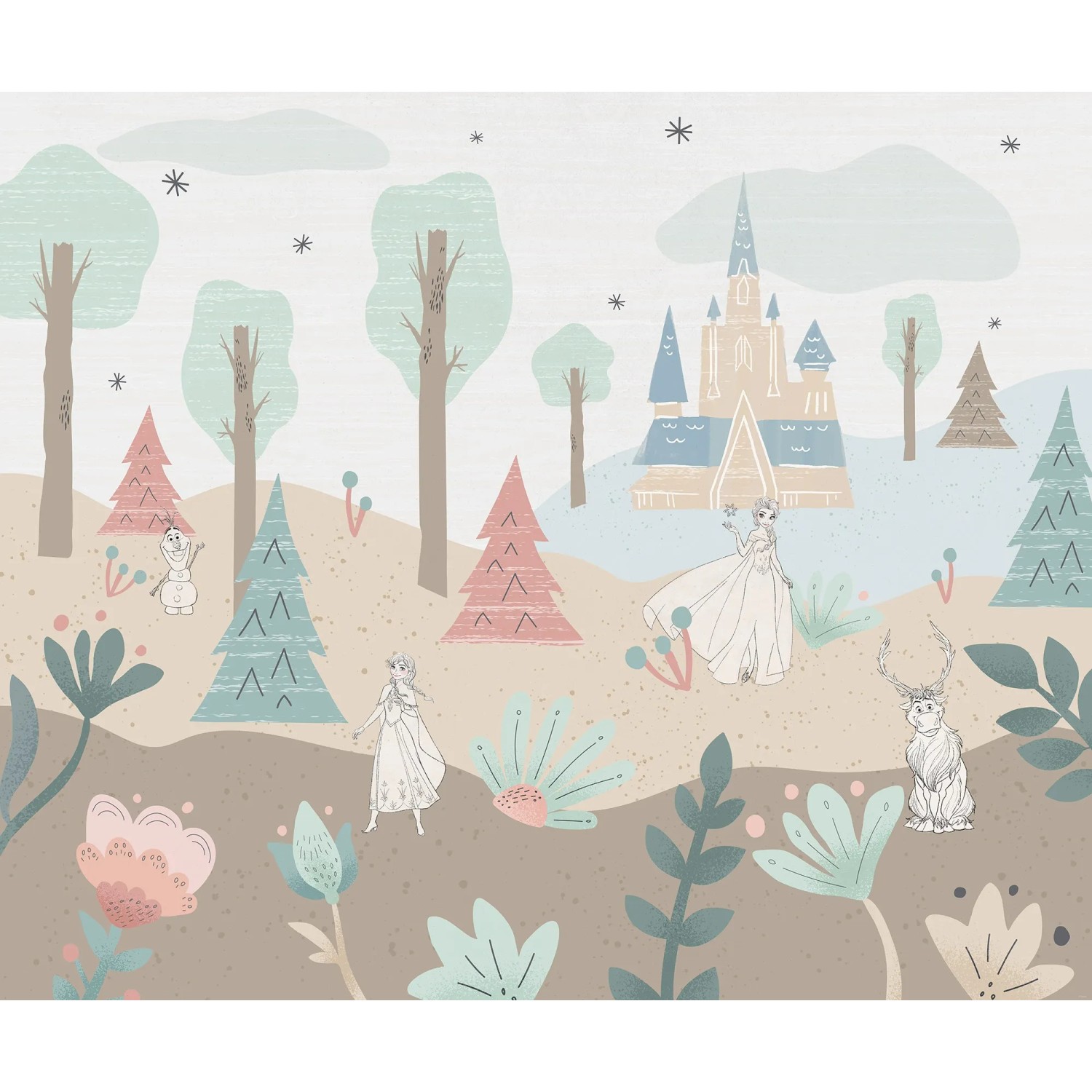 E-shop Komar Vliesová fototapeta Disney Frozen Castle Playground 300 x 250 cm