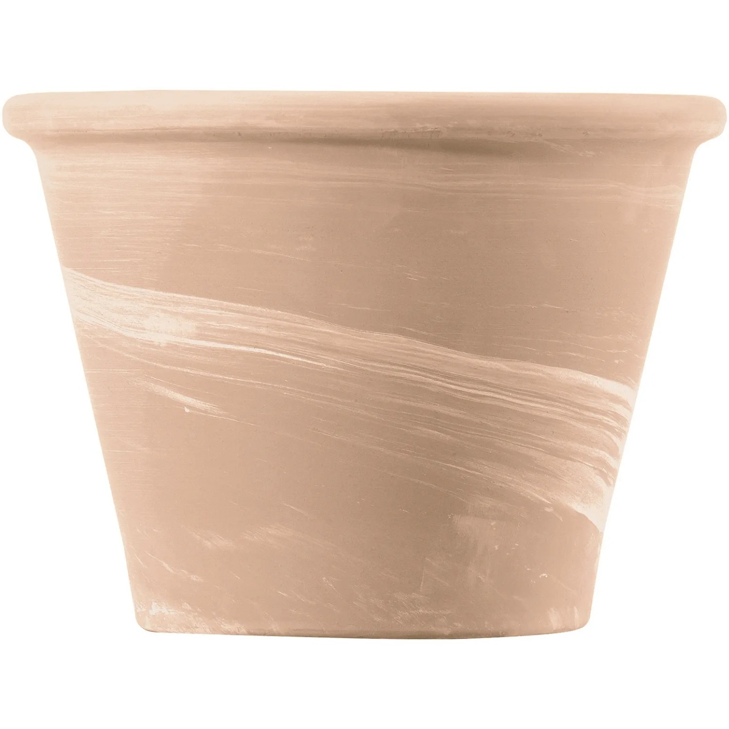 E-shop Deroma Terakotový kvetináč Vasum Duo White, pr. 21 x 16 cm