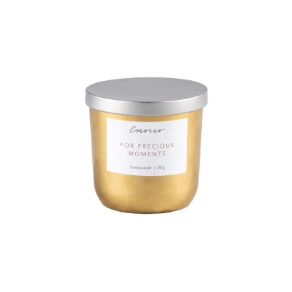 Emocio Sójová vonná sviečka v skle Frosted Pine, zlatá, pr. 95 x 95 mm