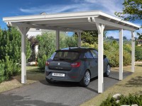 Skan Holz Prístrešok na auto Emsland ALU, biely, 354 x 604 cm