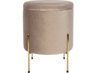 Taburet Modern Antique béžový, pr. 34 x 45 cm