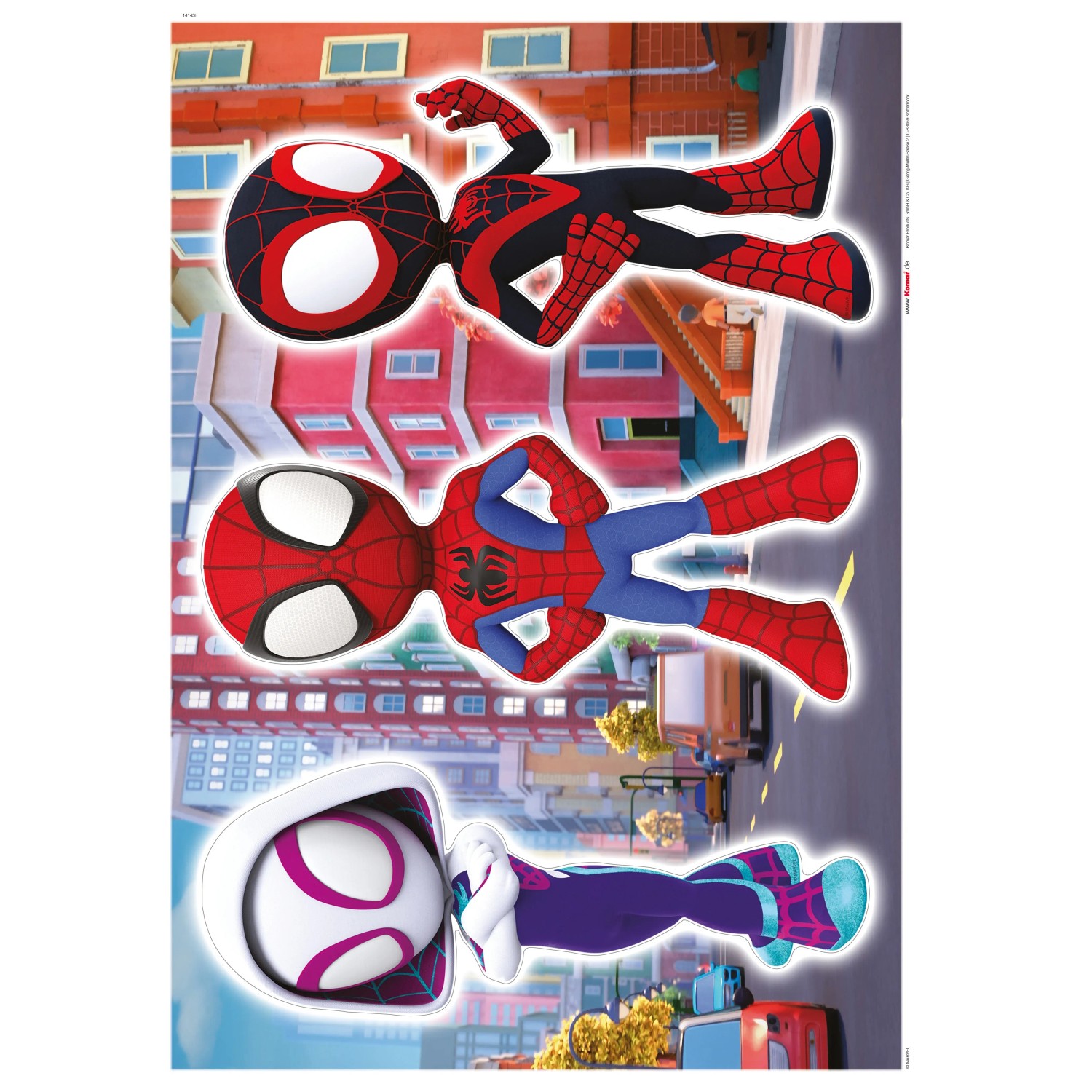 E-shop Komar Samolepka na stenu Spiderman Trio 50 x 70 cm, 3dielna