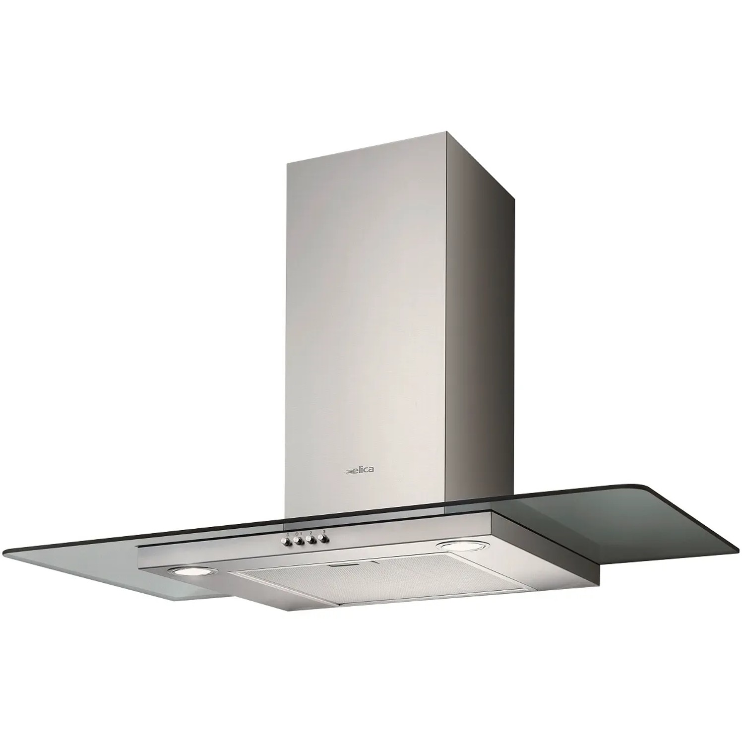 E-shop Elica Komínový digestor Flat Glass IX/A/90, nerezový, 69 - 113 x 90 x 45 cm