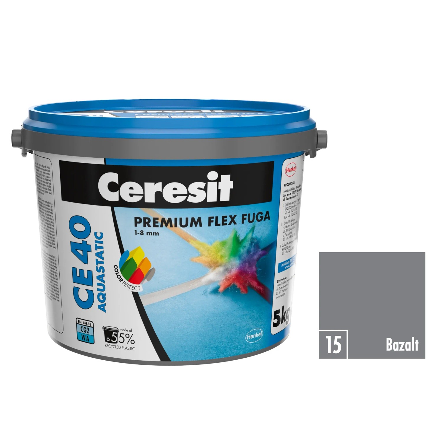 E-shop Ceresit Flexibilná škárovacia hmota CE 40 Aquastatic Bazalt 15, 5 kg