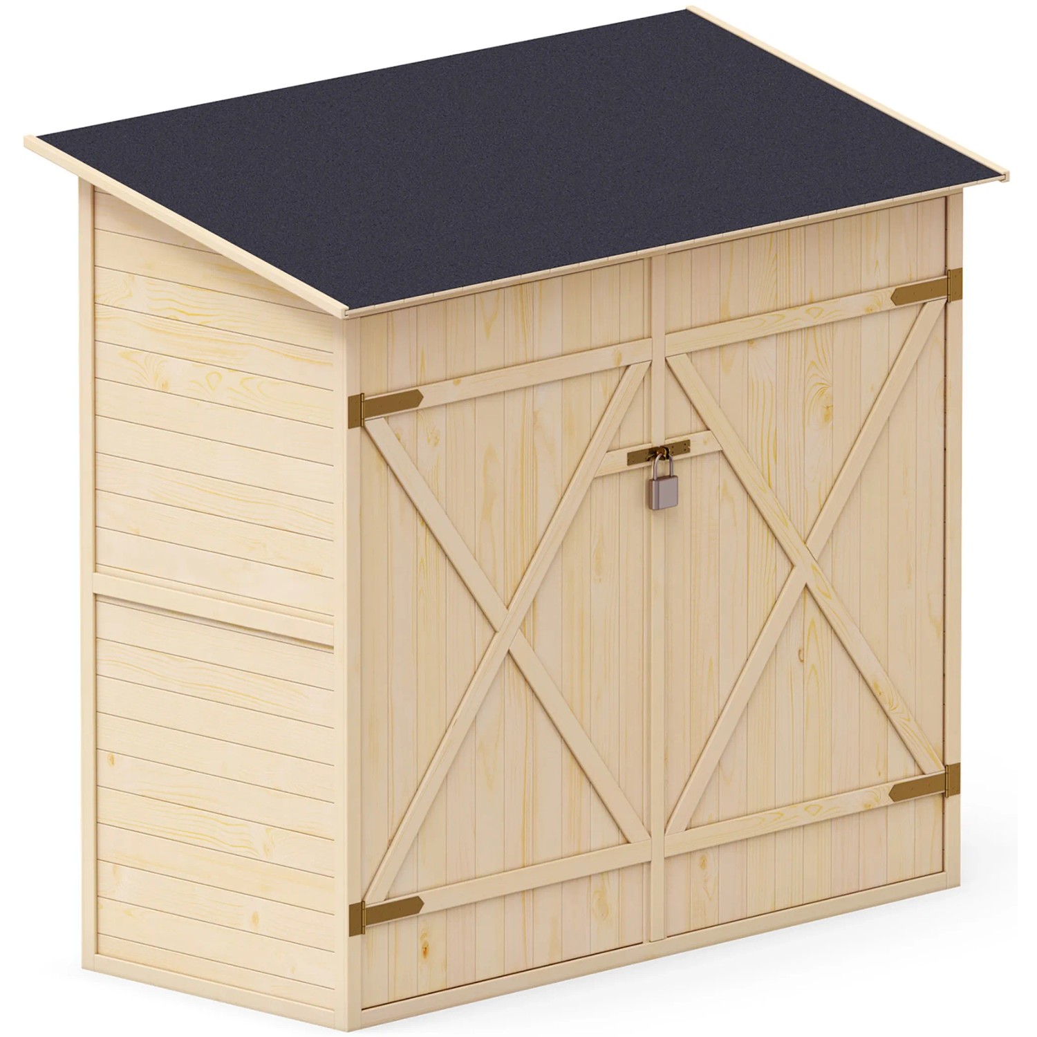 E-shop Upyard Drevený záhradný domček na náradie, prírodný, 150 x 70 cm