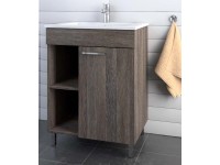 Kúpeľňová skrinka s umývadlom Domi 60 dekor drevo