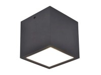 LUTEC LED stropné svietidlo GEMINI tm. sivé 6,9W 750lm 4000K IP65 85x85x85mm