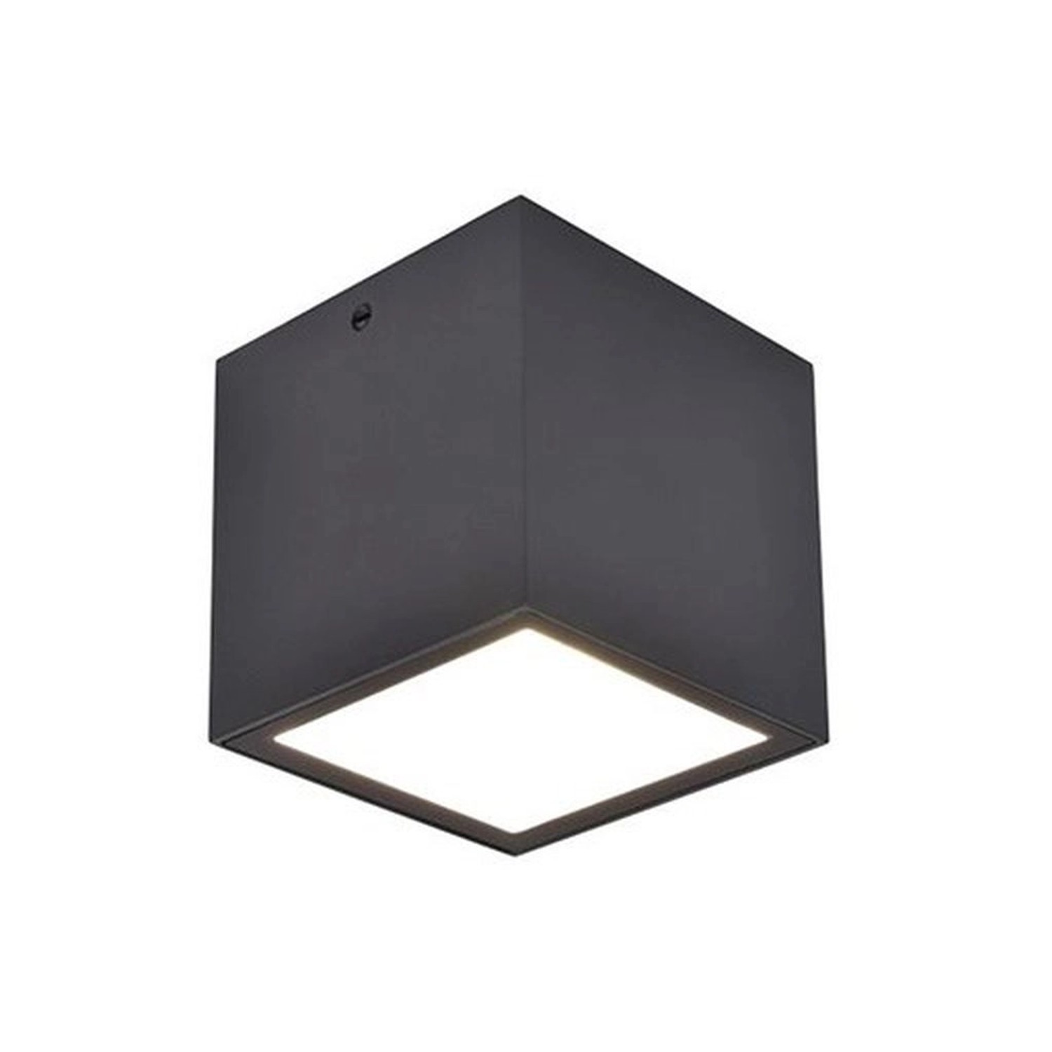 E-shop LUTEC LED stropné svietidlo GEMINI tm. sivé 6,9W 750lm 4000K IP65 85x85x85mm