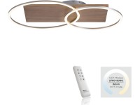 Paul Neuhaus Stropné LED svietidlo Palma, 26W, 3120lm, dekor dreva, 70 x 56 cm