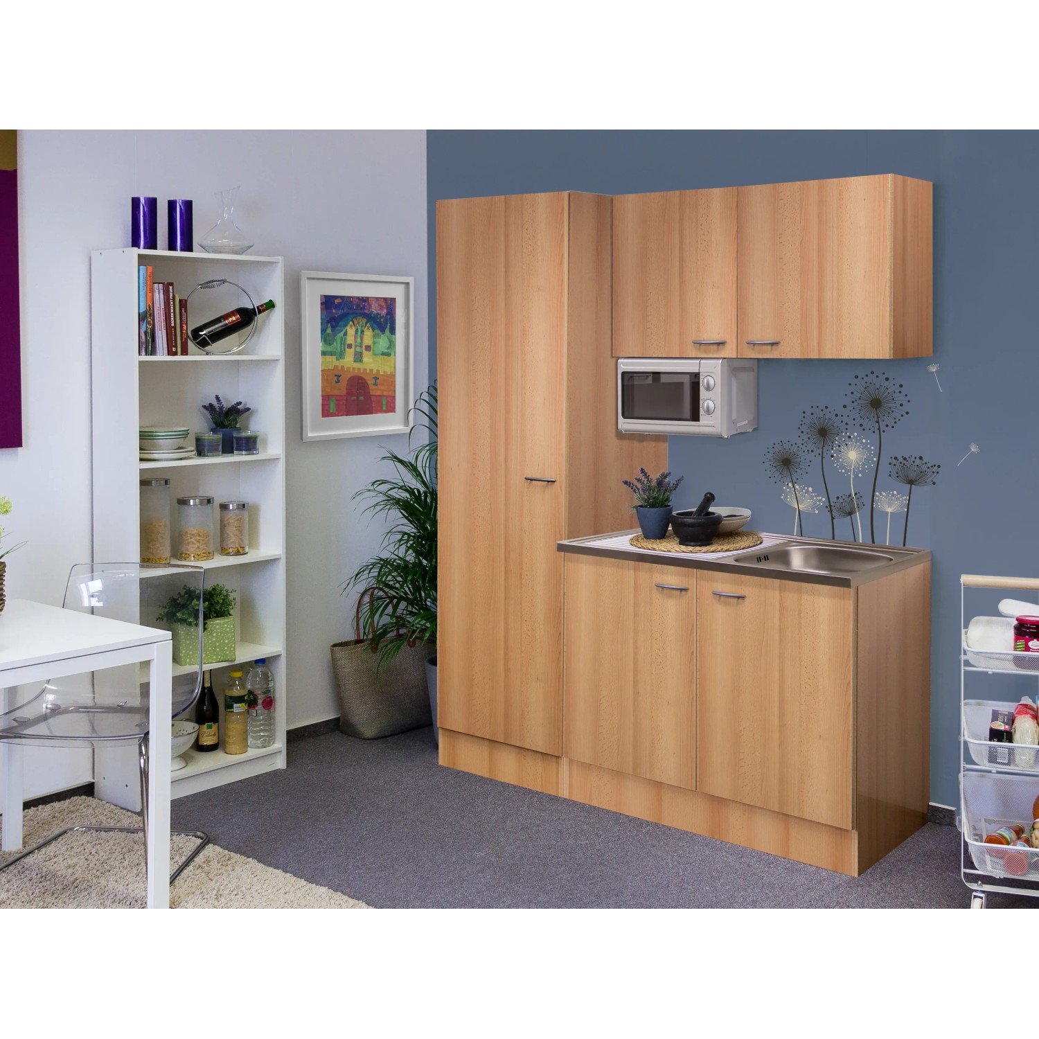 E-shop Flex-Well Kuchyňa Nano 150 cm/typ 4 - mikrovlnka