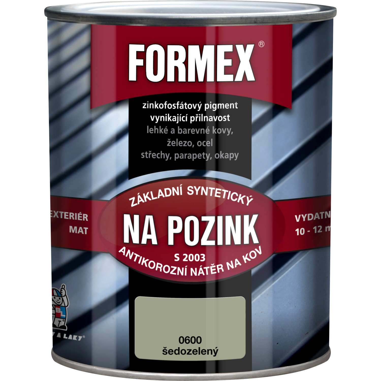 E-shop Formex Základ na pozink S2003 sivozelený 600 ml