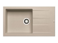 Pyramis Granitový drez s odkvapkávačom Athlos 1B 1D Plus, beige, 86 x 50 cm