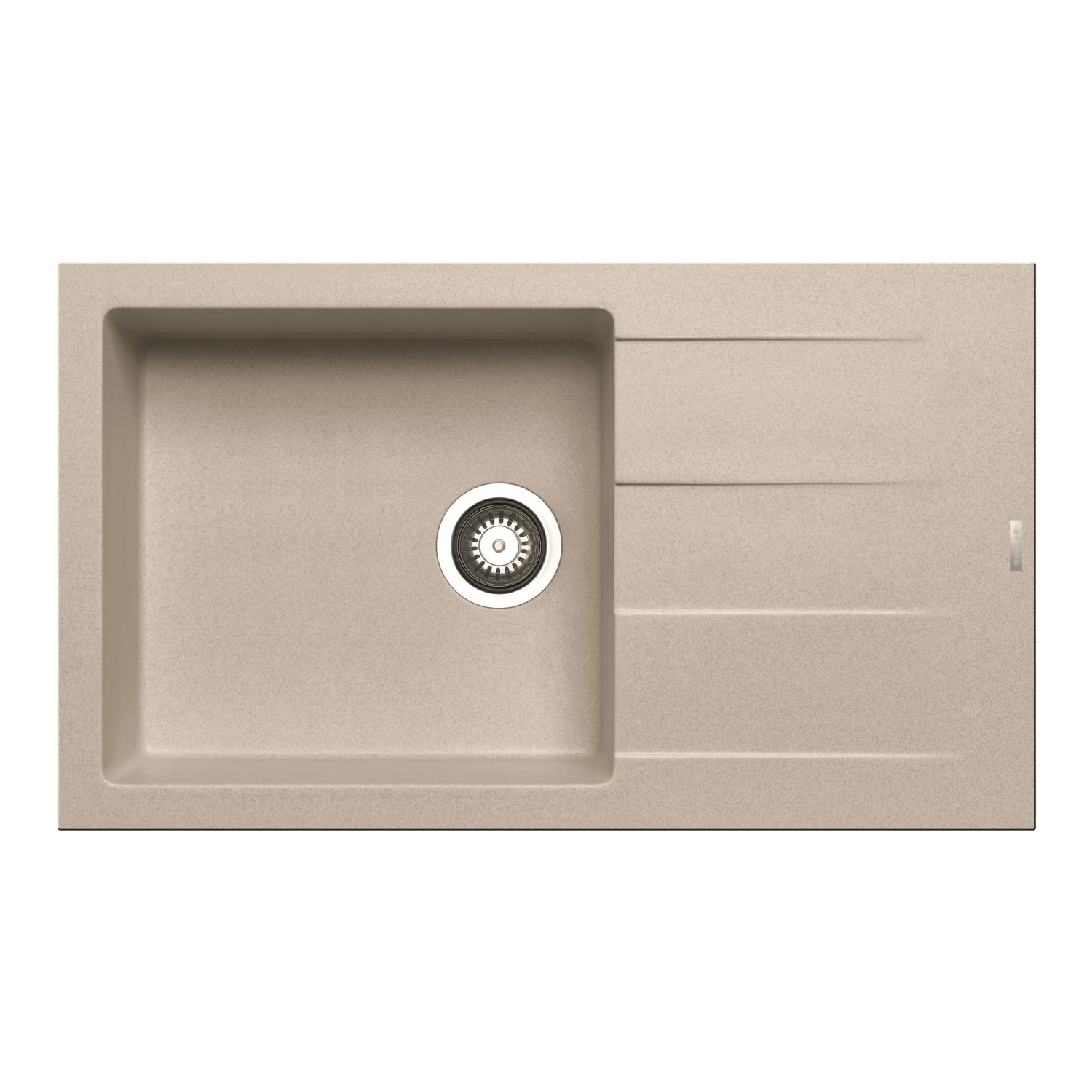 E-shop Pyramis Granitový drez s odkvapkávačom Athlos 1B 1D Plus, beige, 86 x 50 cm