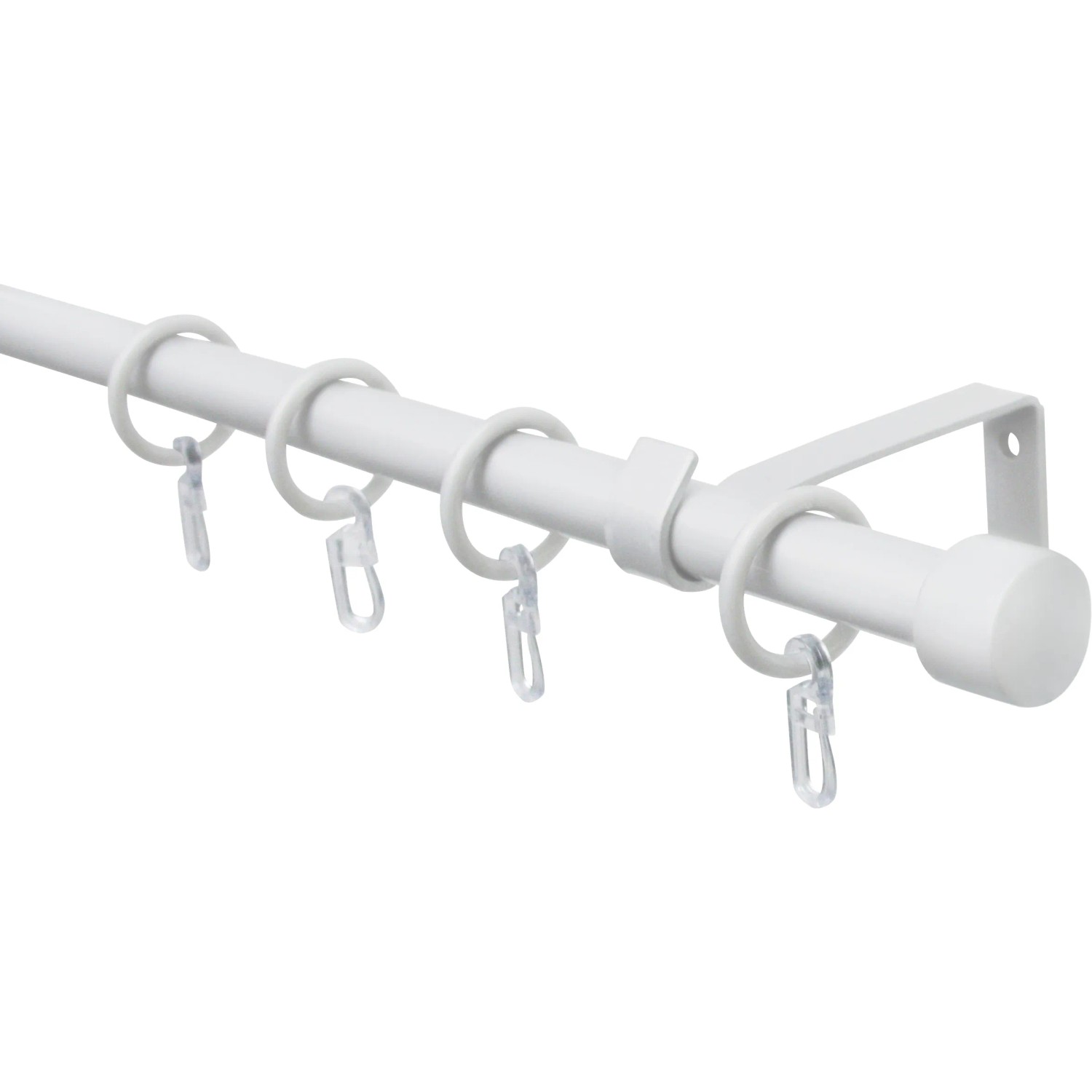 E-shop Gardinia Súprava na jednu záclonovú tyč pr. 16/13 mm biela 134 x 5,5 cm