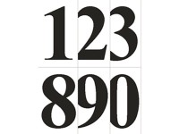 Walteco Domové čísla 0-9 samolepiace, výška 52 mm